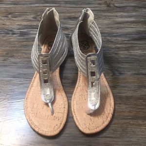 1” Silver Gladys Wedge Sandal